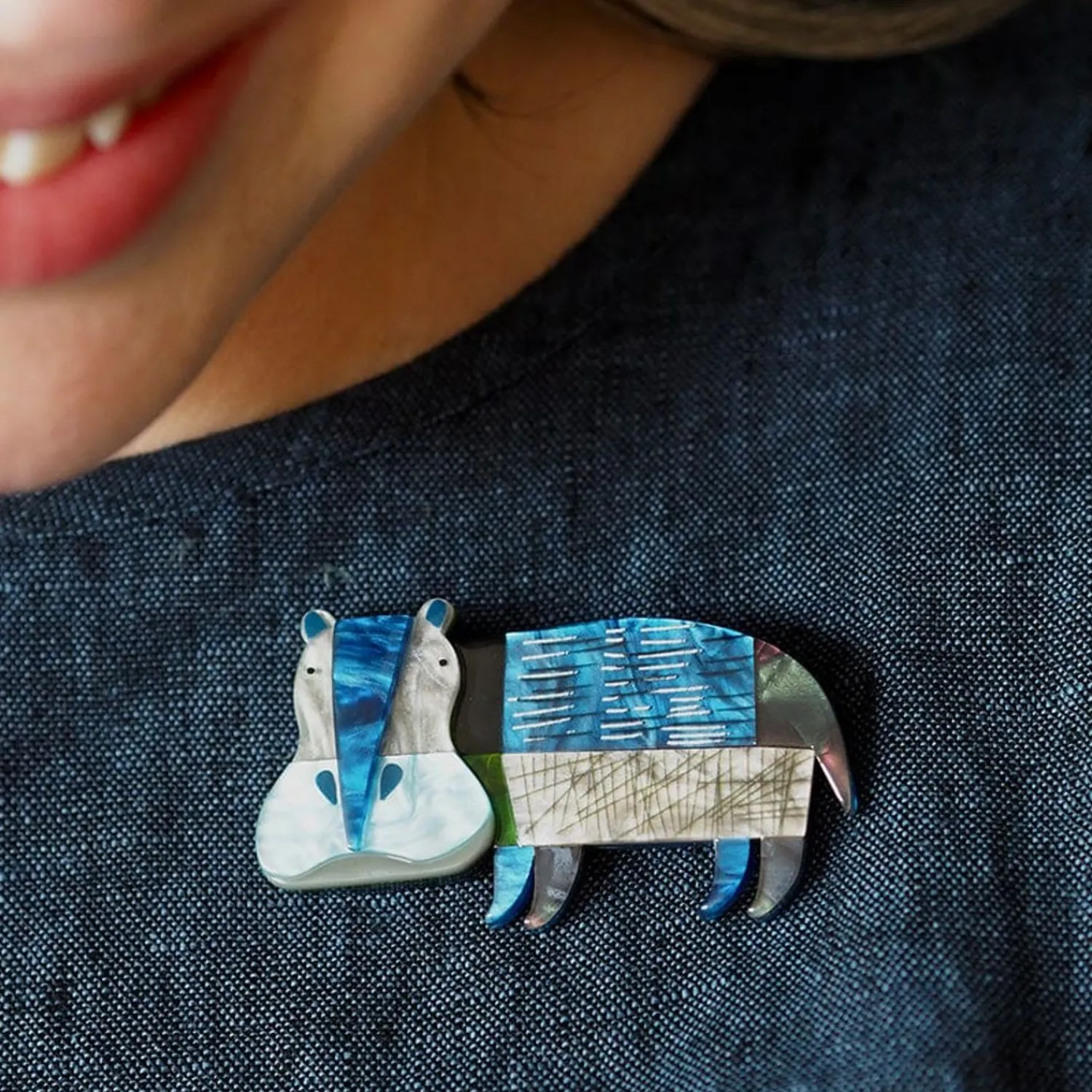 A Hippo Named Grunt Brooch^Erstwilder Outlet