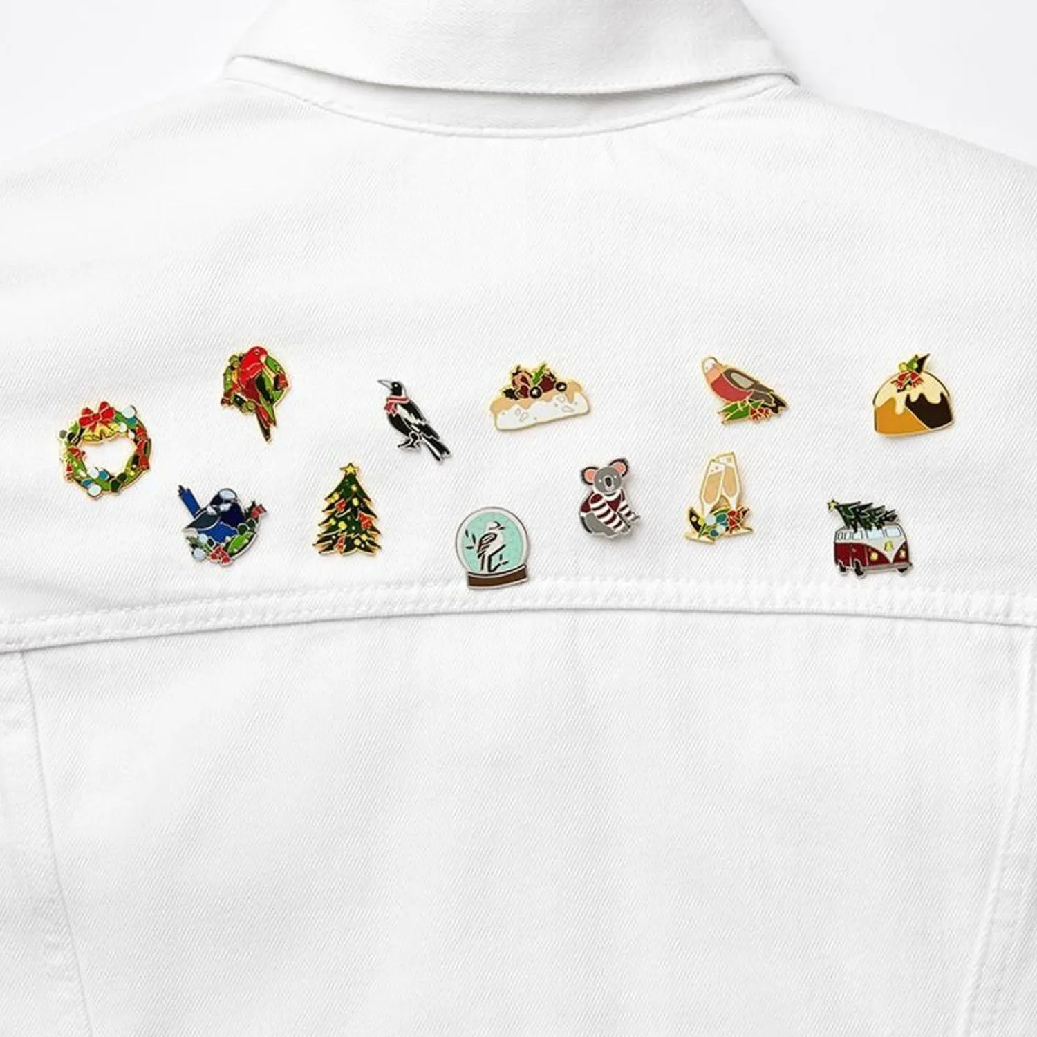 An Australian Christmas Complete Enamel Pin Pack - 12 Piece^Erstwilder Outlet
