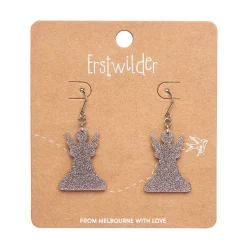 Angel Glitter Drop Earrings - Silver^Erstwilder Hot