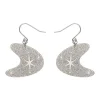 Atomic Boomerang Glitter Drop Earrings - Silver^Erstwilder New