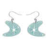 Atomic Boomerang Glitter Drop Earrings - Blue^Erstwilder Best