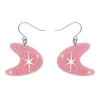 Atomic Boomerang Glitter Drop Earrings - Pink^Erstwilder Best