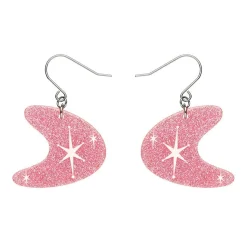 Atomic Boomerang Glitter Drop Earrings - Pink^Erstwilder Best