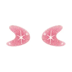 Atomic Boomerang Glitter Stud Earrings - Pink^Erstwilder Online
