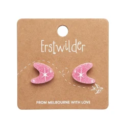 Atomic Boomerang Glitter Stud Earrings - Pink^Erstwilder Online