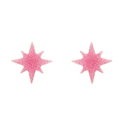 Atomic Star Glitter Stud Earring - Pink^Erstwilder Online