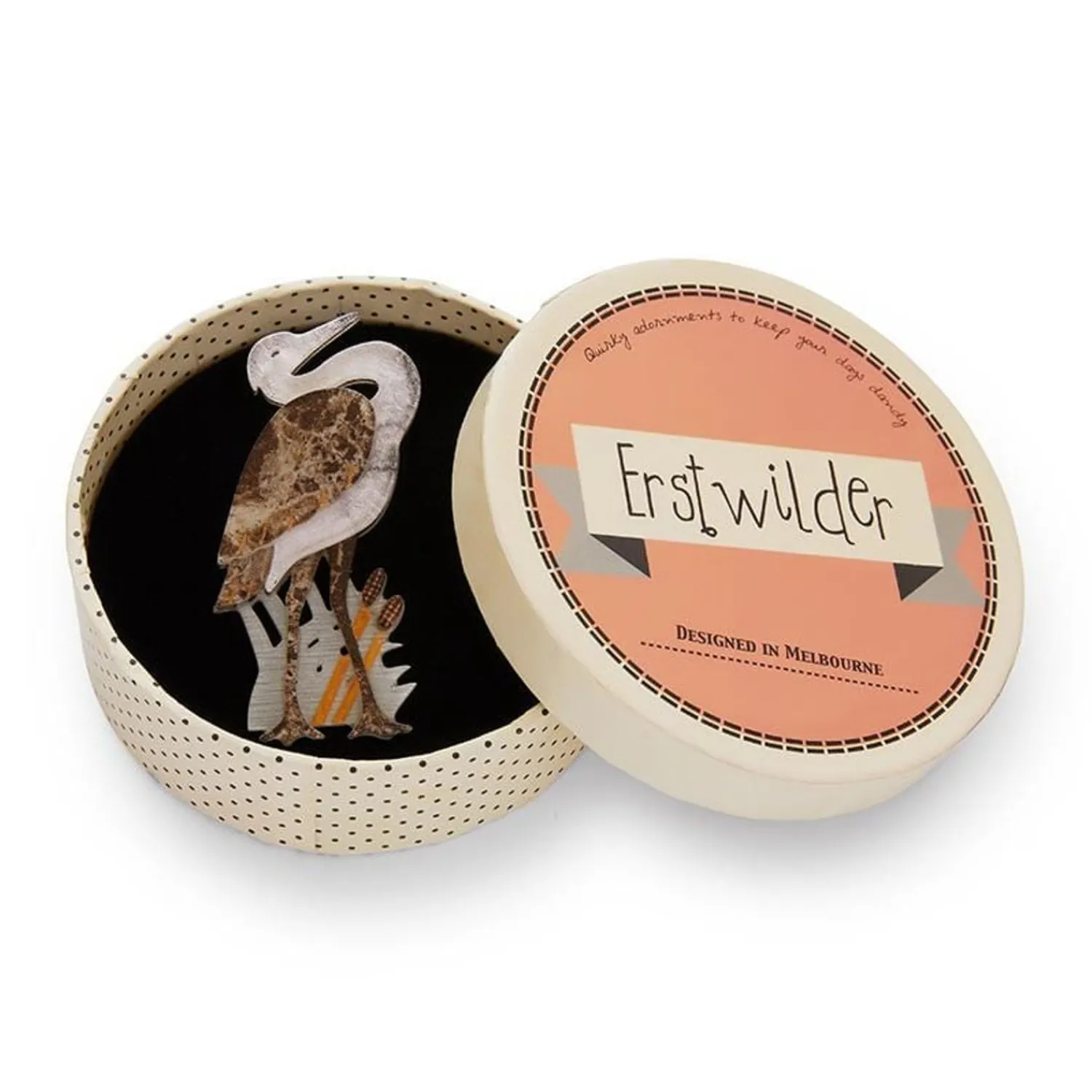 Avian Adore Heron Brooch^Erstwilder Hot