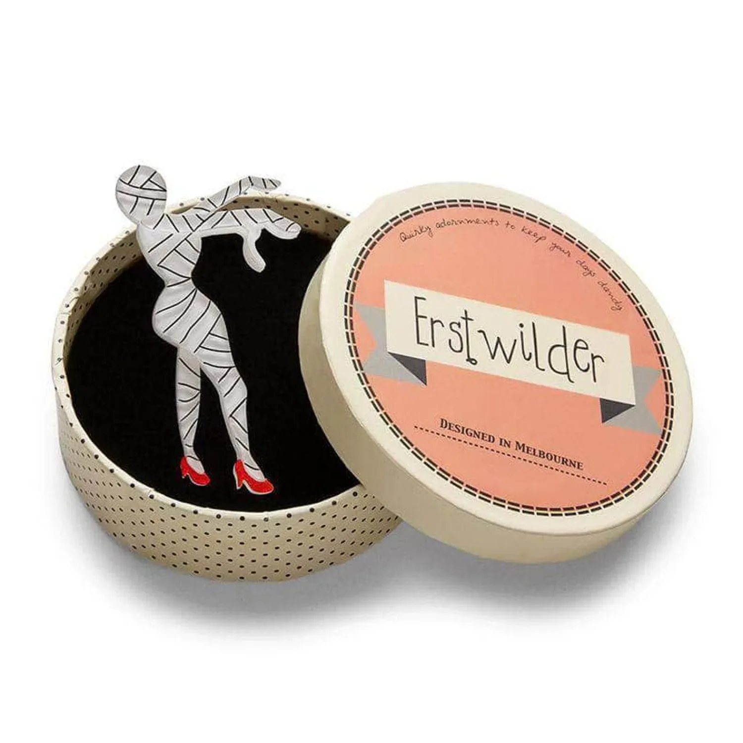 Bandaged Beauty Mummy Brooch^Erstwilder Hot