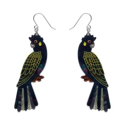 Bella The Black Cockatoo Drop Earrings^Erstwilder Sale