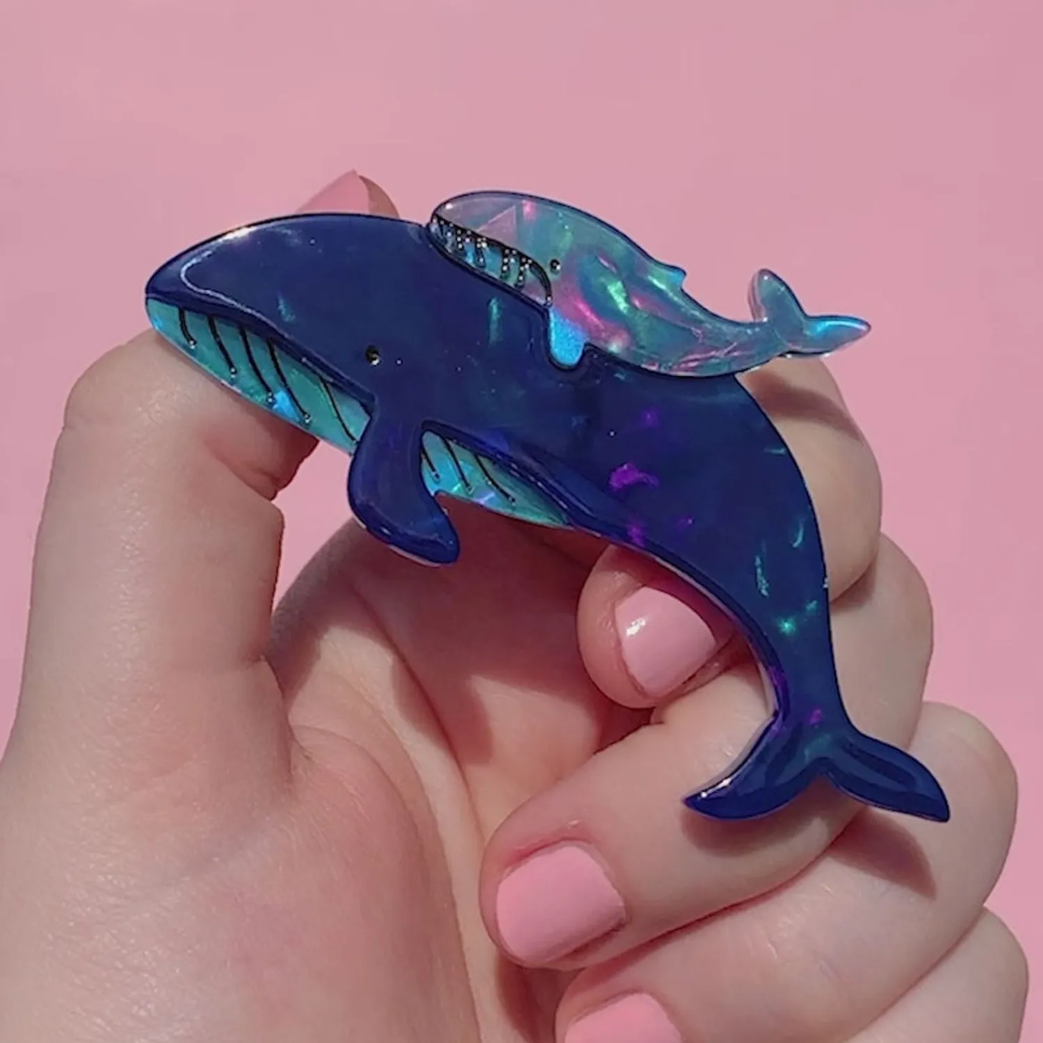 Benevolent Behemoths Blue Whale Brooch^Erstwilder New