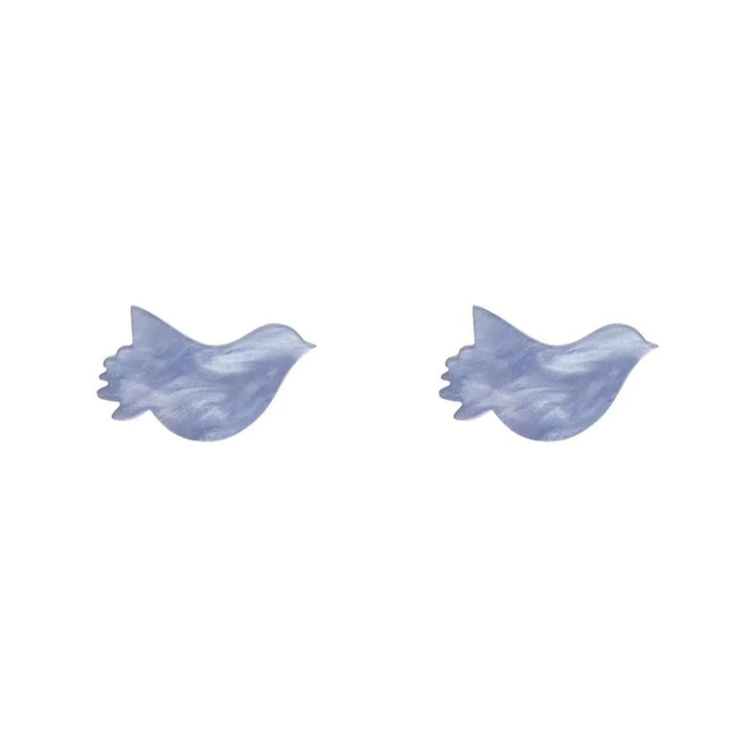 Bird Ripple Resin Stud Earrings - Blue^Erstwilder Clearance