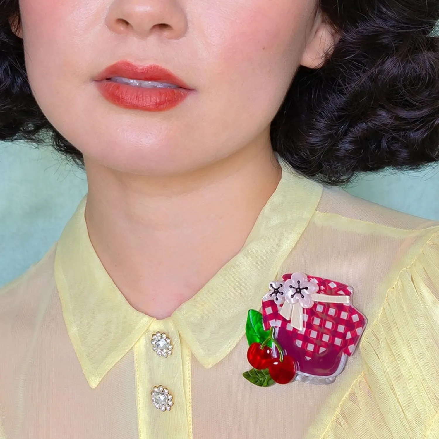 Black Cherry Bounce Brooch^Erstwilder Sale