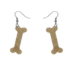 Bones Glitter Resin Drop Earrings - Gold^Erstwilder Online
