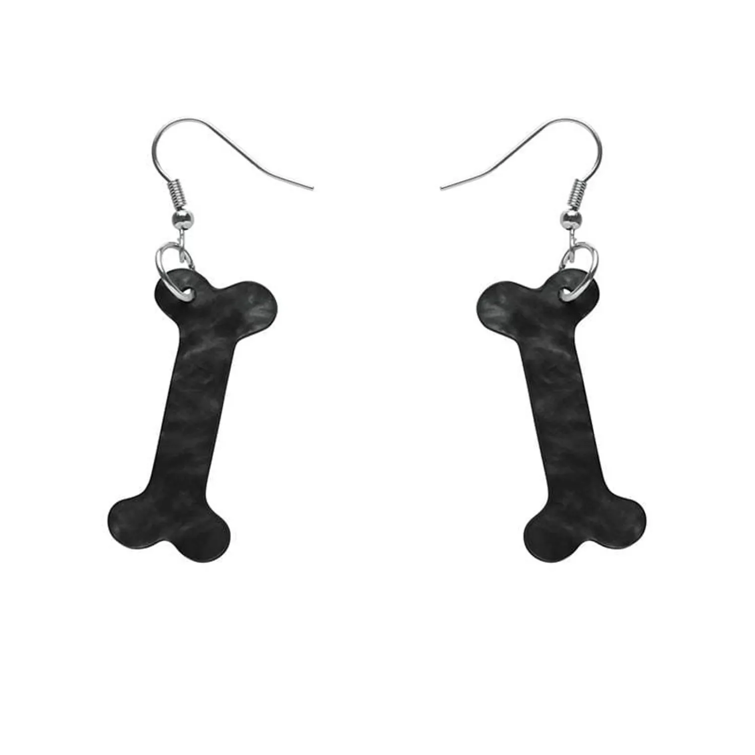 Bones Ripple Resin Drop Earrings - Black^Erstwilder Discount