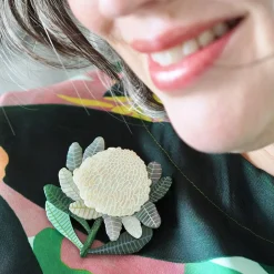 Bridal Gown Botanical Brooch^Erstwilder Sale