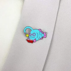 Bright-Eyed Bibliophile Enamel Pin^Erstwilder New