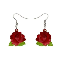 Budding Romance Rose Drop Earrings^Erstwilder Clearance