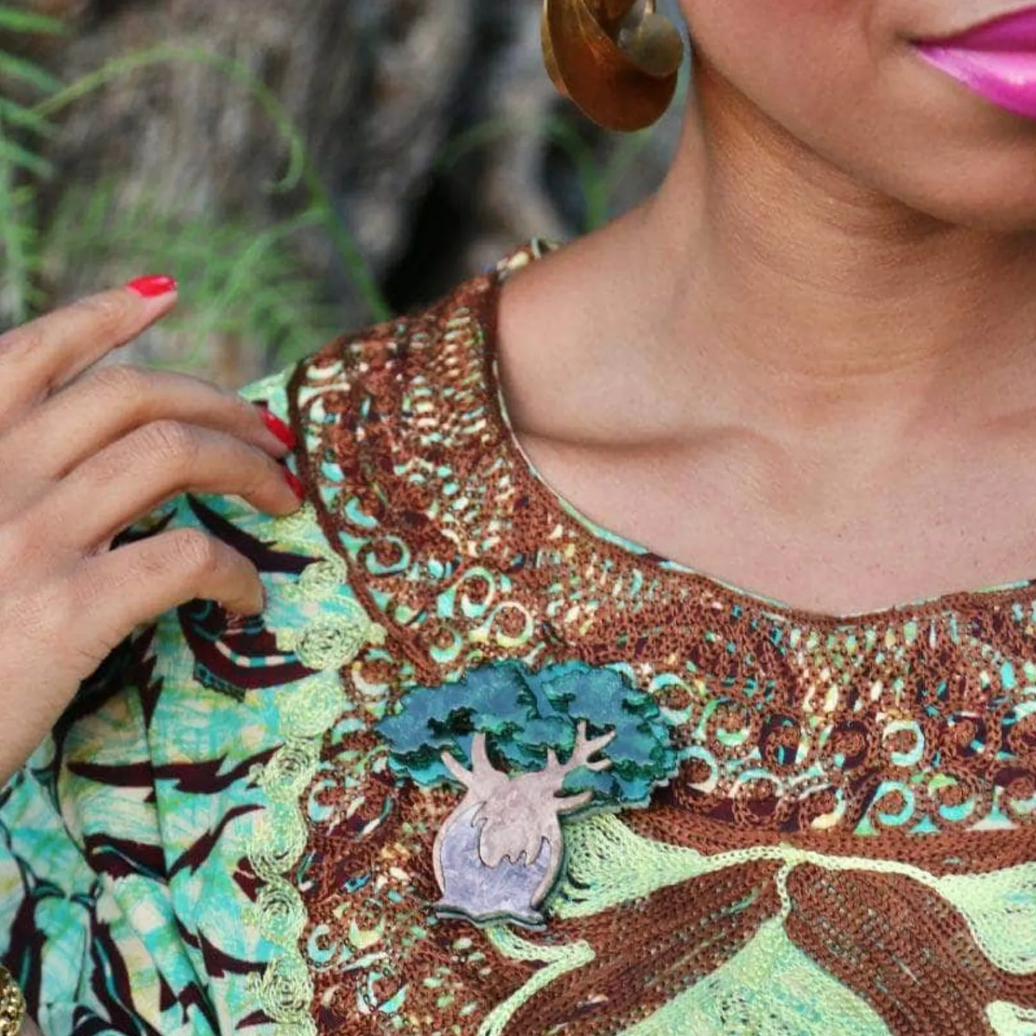 Bulbous Baobab Tree Brooch^Erstwilder Discount