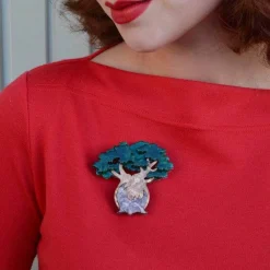 Bulbous Baobab Tree Brooch^Erstwilder Discount