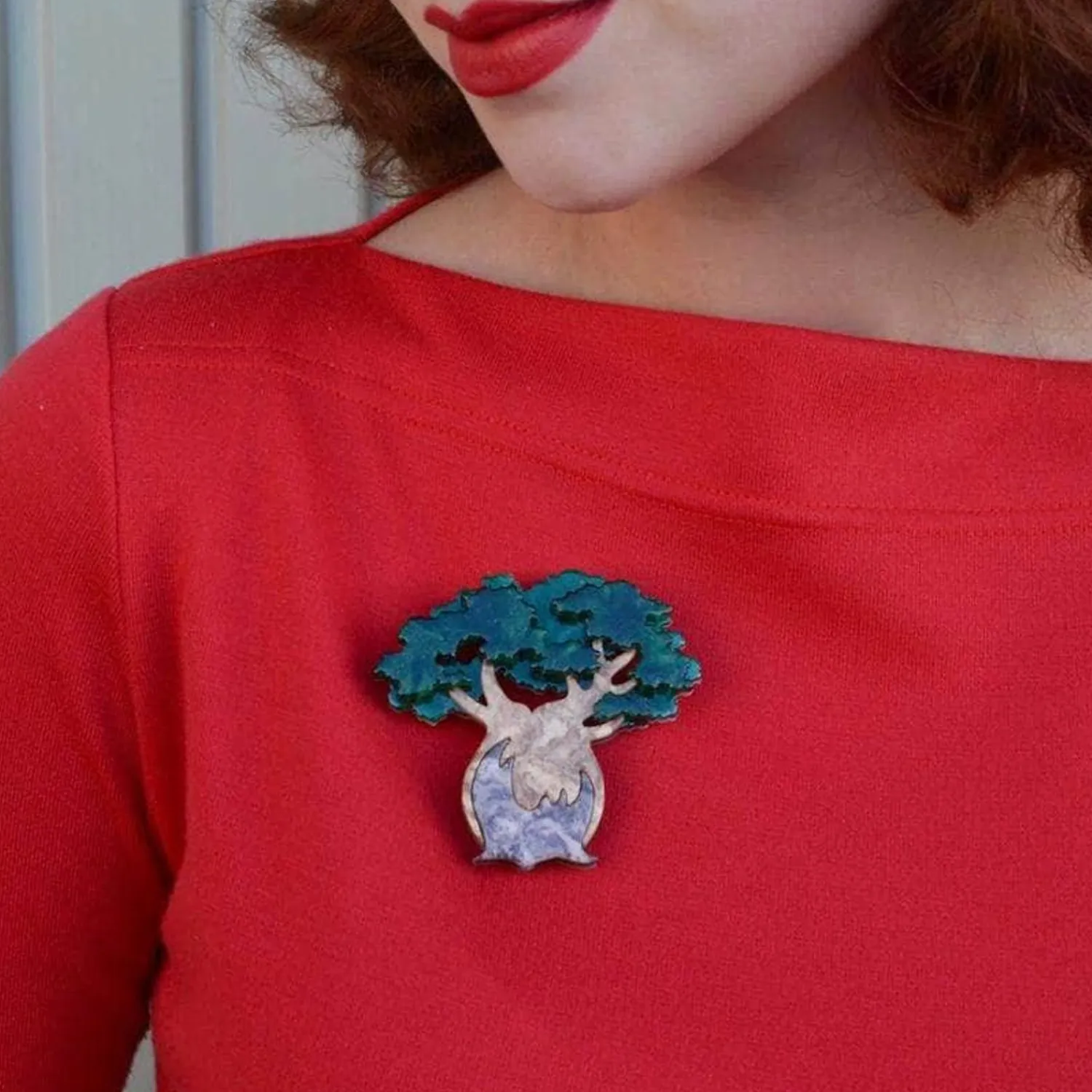 Bulbous Baobab Tree Brooch^Erstwilder Discount