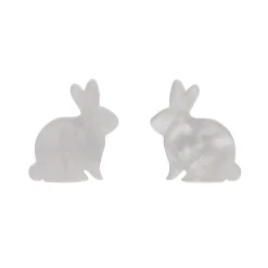 Bunny Ripple Resin Stud Earrings - White^Erstwilder Sale