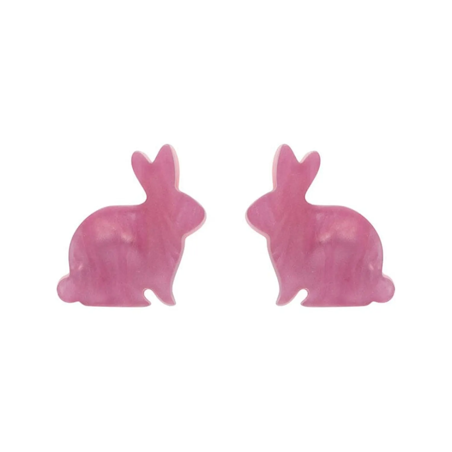 Bunny Ripple Resin Stud Earrings - Mauve^Erstwilder Outlet