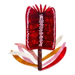 Burgundy Brush Brooch^Erstwilder Discount