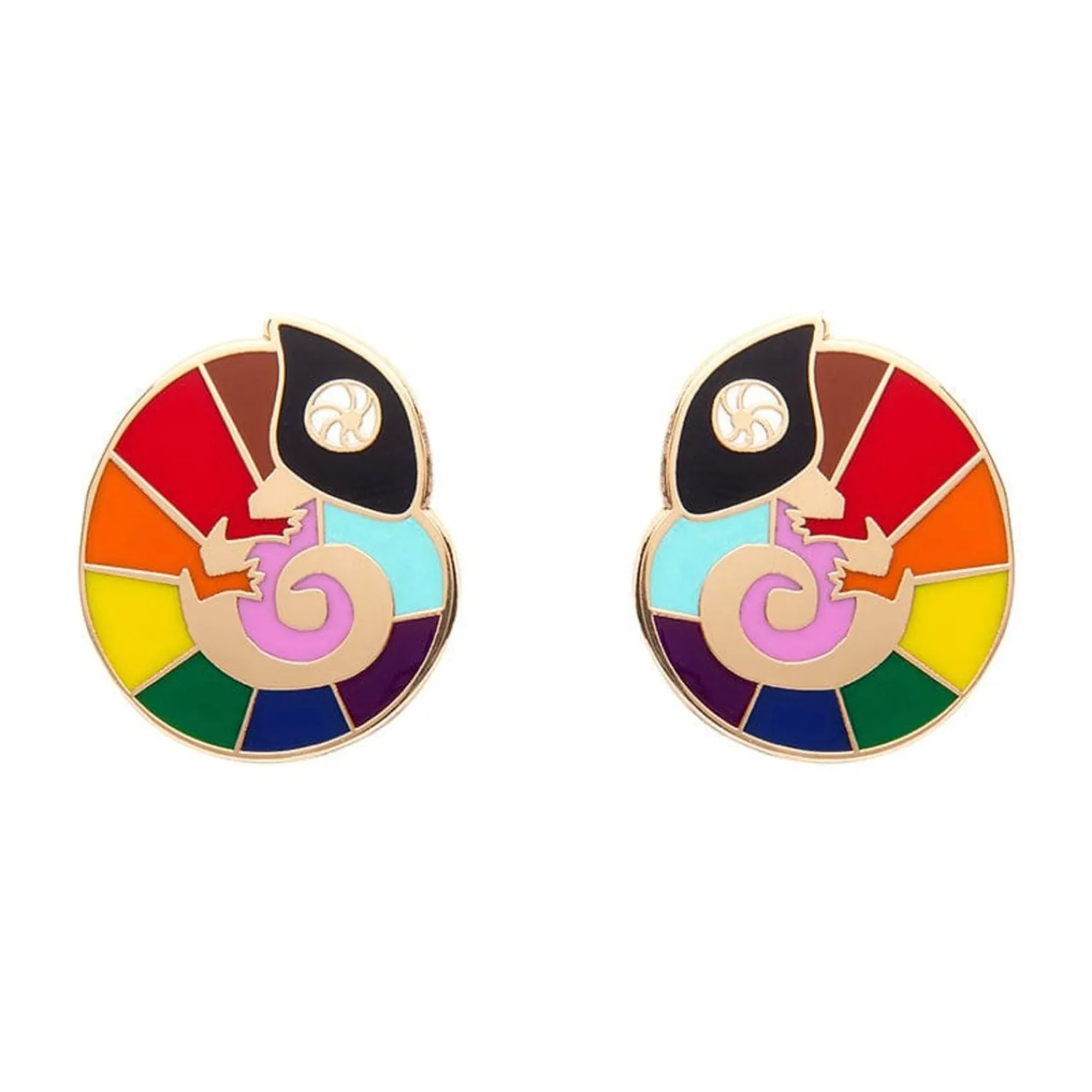 Carmel'S Colourful Chameleon Enamel Stud Earrings^Erstwilder Clearance