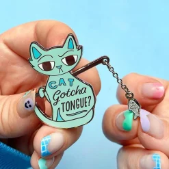 Cat Got Your Tongue Enamel Pin^Erstwilder Clearance