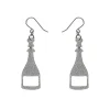 Champagne Glitter Drop Earrings - Silver^Erstwilder Outlet