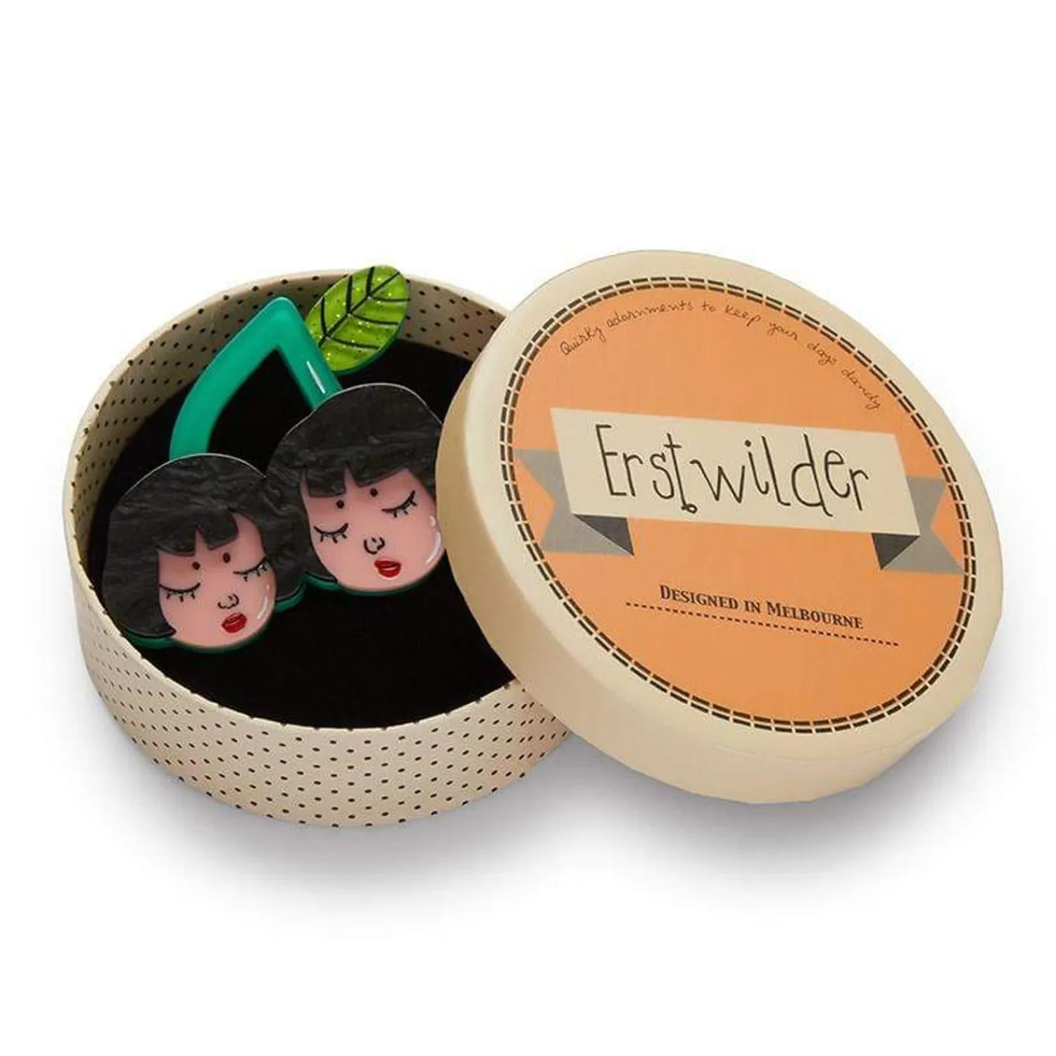 Cherry Twins Brooch^Erstwilder Outlet