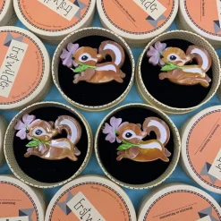 Chocolate The Chipmunk Brooch^Erstwilder Clearance