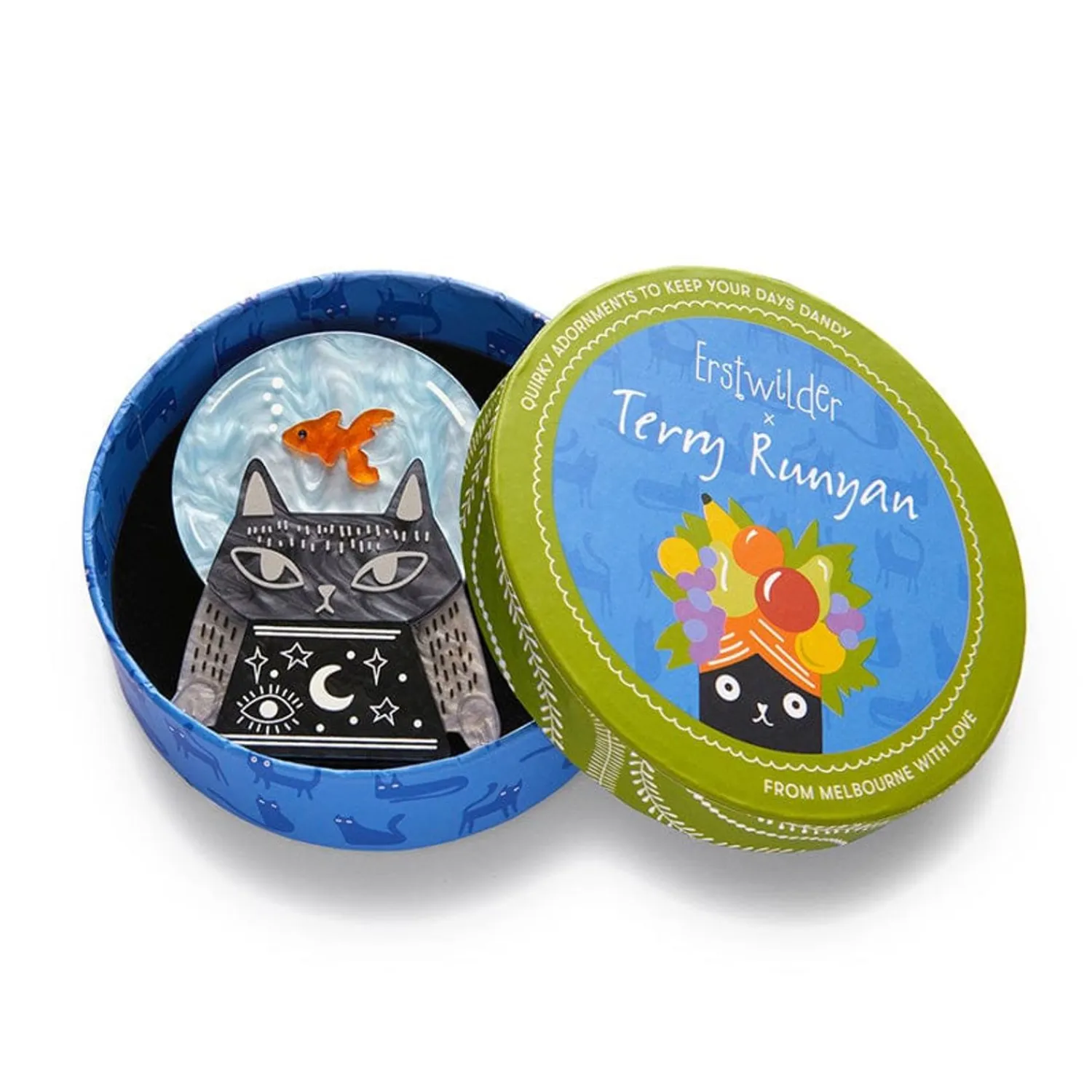 Clairvoyant Cat Brooch^Erstwilder Discount