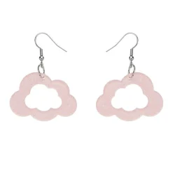 Cloud Glitter Resin Drop Earrings - Pink^Erstwilder Online