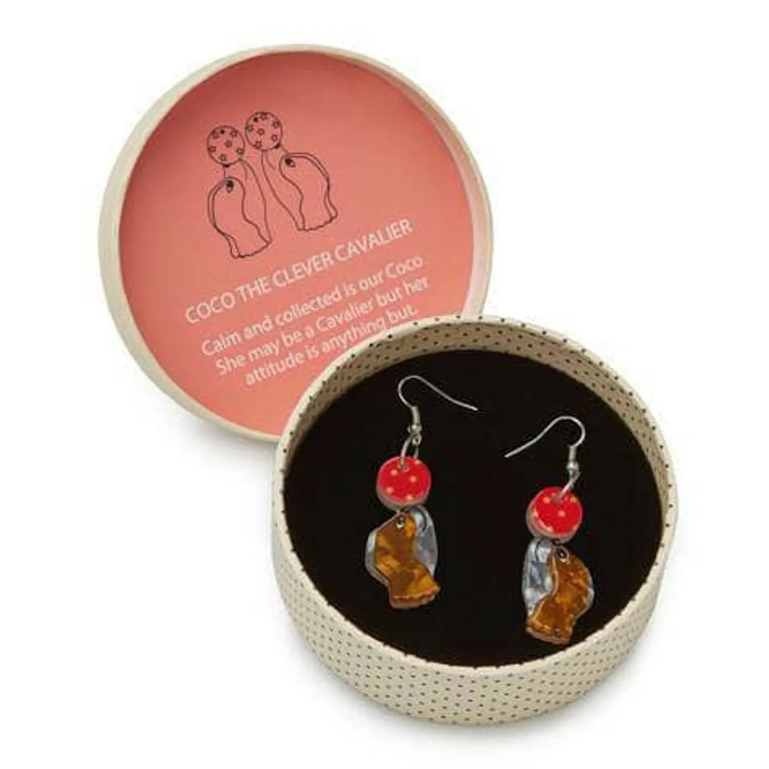 Coco The Clever Cavalier Earrings^Erstwilder New