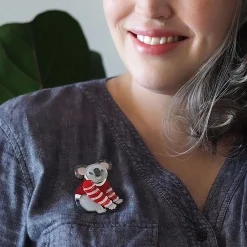 Comfy Christmas Koala Brooch^Erstwilder Hot
