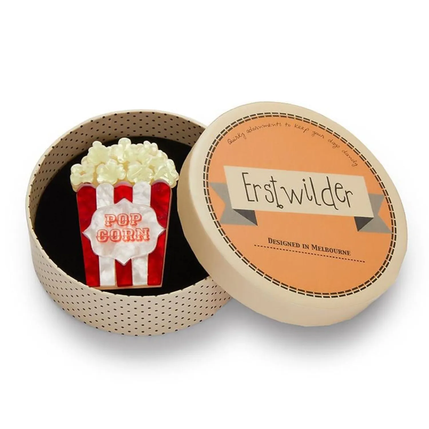 Concession Stand Classic Popcorn Brooch^Erstwilder Hot