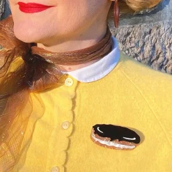 Eclair Au Chocolat Brooch^Erstwilder Hot