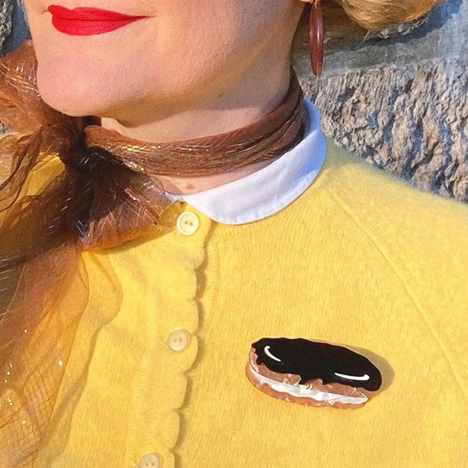 Eclair Au Chocolat Brooch^Erstwilder Hot