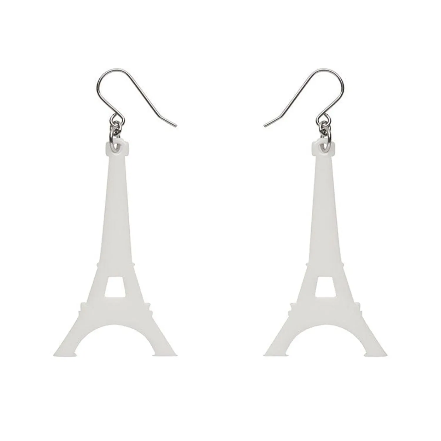Eiffel Tower Solid Resin Drop Earrings - White^Erstwilder Sale