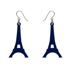 Eiffel Tower Solid Resin Drop Earrings - Blue^Erstwilder Outlet