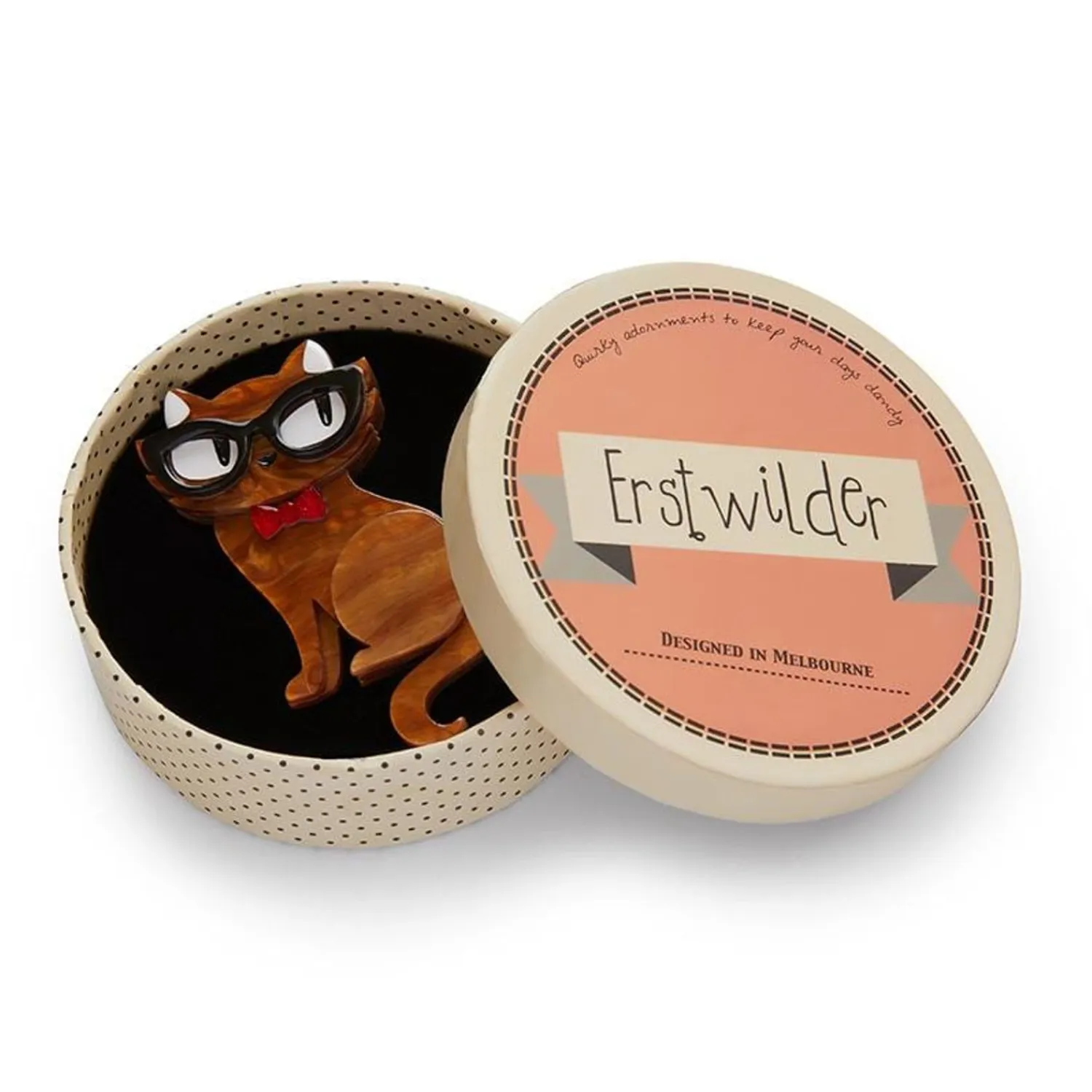Elissa The Indie Cat Brooch^Erstwilder New