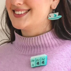 Essential Ingredients Brooch - Teal^Erstwilder Discount