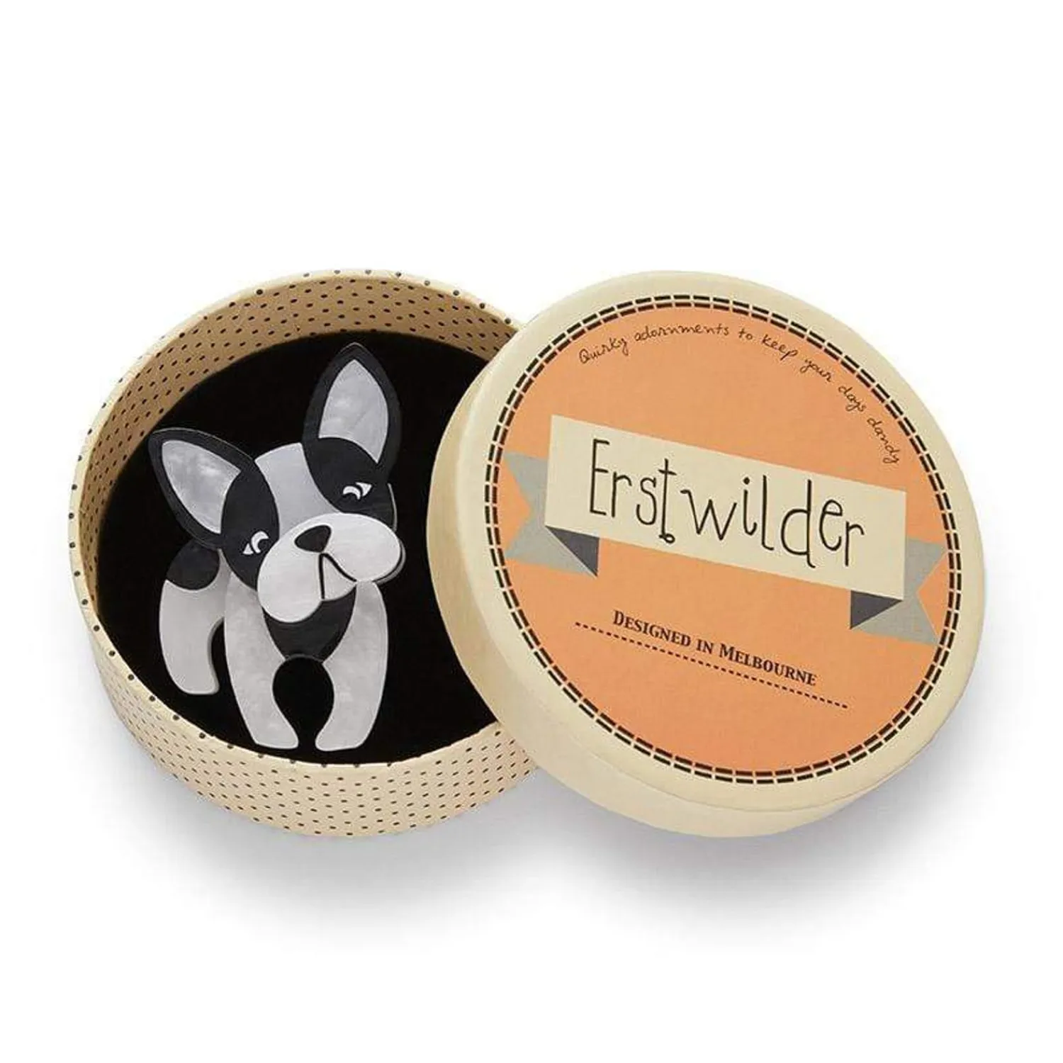 Fabian The French Bulldog Brooch^Erstwilder Hot
