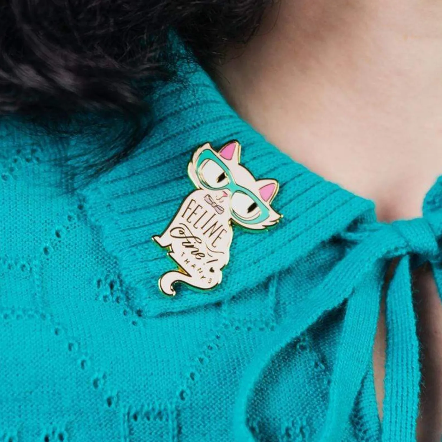 Feline Fine Enamel Pin^Erstwilder Hot