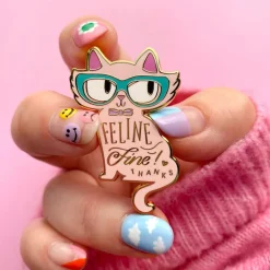 Feline Fine Enamel Pin^Erstwilder Hot