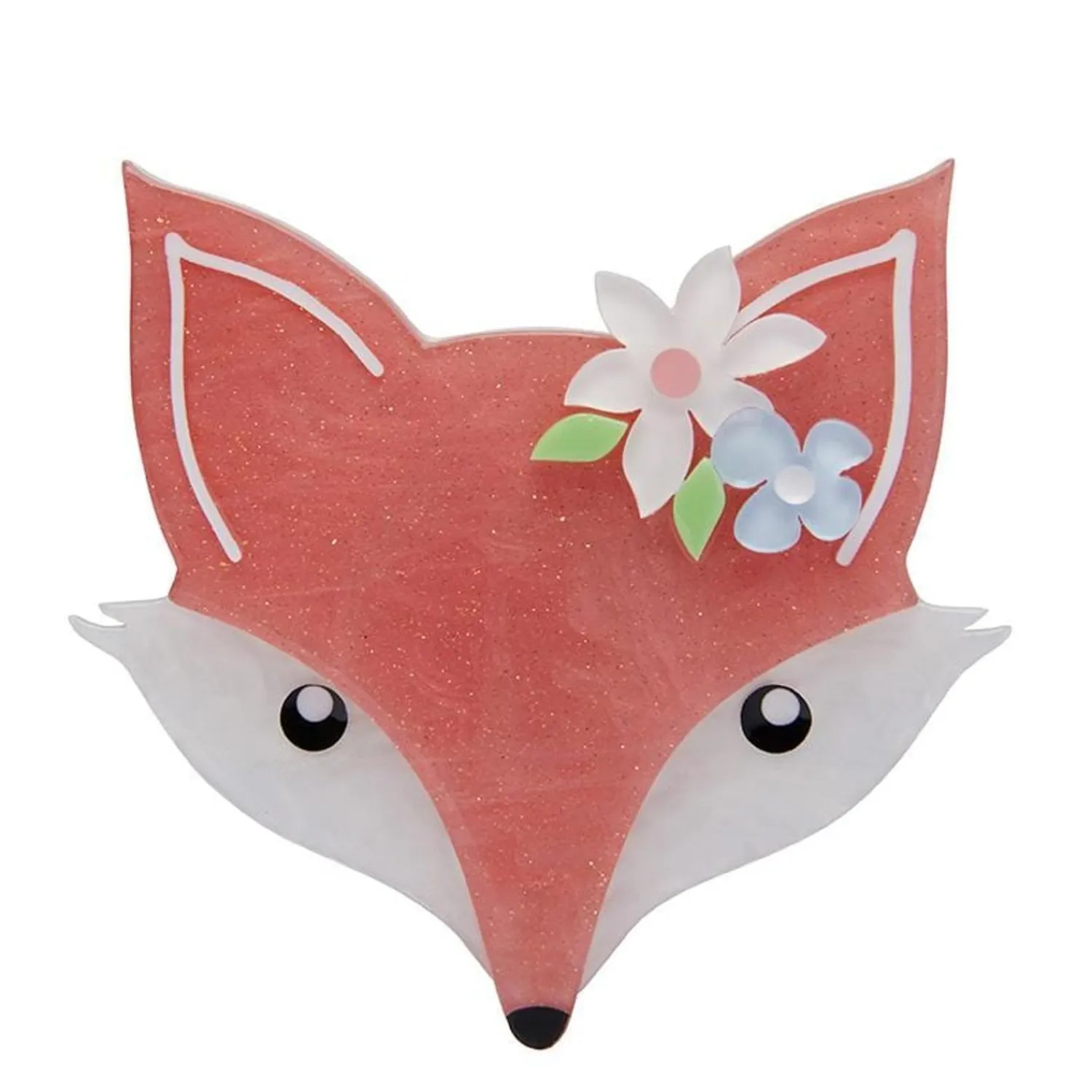 Flora Fox Face Brooch^Erstwilder New
