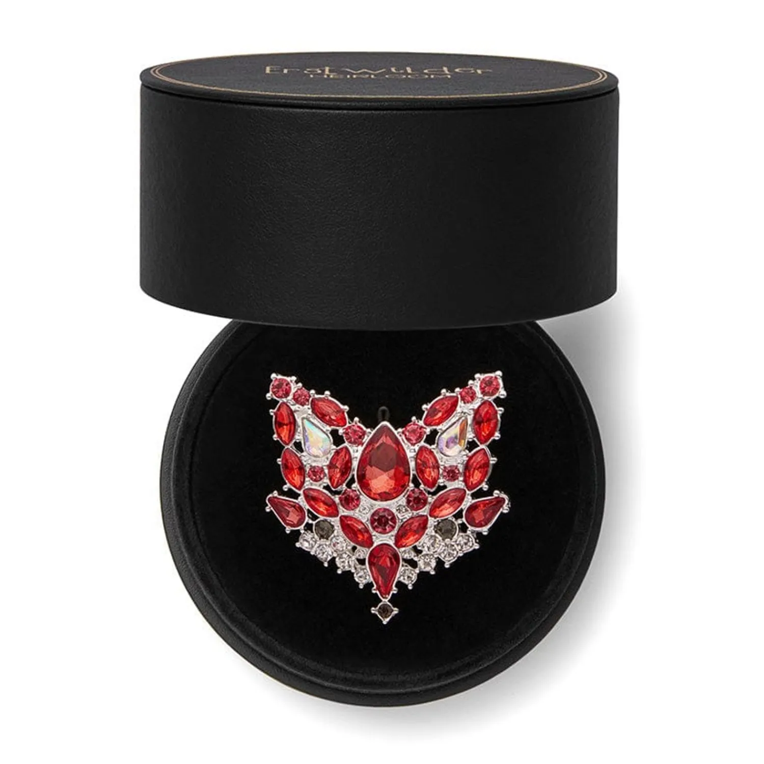 Flora Fox Face Stone Set Crystal Brooch^Erstwilder Best