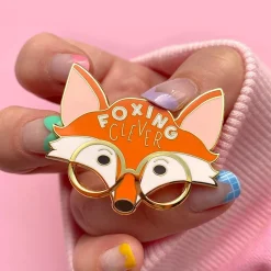 Foxing Clever Enamel Pin^Erstwilder Discount