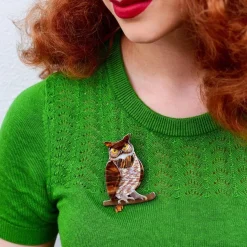 Gillian The Giving Owl Brooch^Erstwilder New